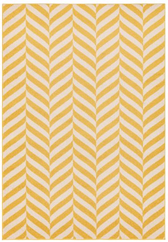 ASY Muse 080x150cm Yellow Chevron Rug MU08