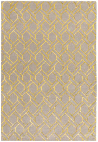 ASY Nexus Rug 120x170cm Fine Lines Silver/Yellow