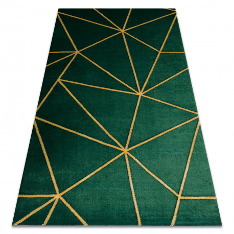 Kizárólagos EMERALD szőnyeg 1013 glamour, elegáns geometriai üveg zöld / arany 200x290 cm