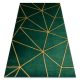 Kizárólagos EMERALD szőnyeg 1013 glamour, elegáns geometriai üveg zöld / arany 200x290 cm
