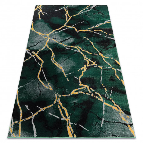 Kizárólagos EMERALD szőnyeg 1018 glamour, elegáns márvány üveg zöld / arany 200x290 cm
