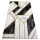 Kizárólagos EMERALD szőnyeg 1015 glamour, elegáns márvány, geometriai fekete / arany 200x290 cm