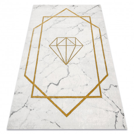 Kizárólagos EMERALD szőnyeg 1019 glamour, elegáns gyémánt, márvány krém / arany 200x290 cm