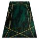 Kizárólagos EMERALD szőnyeg 1022 glamour, elegáns geometriai, márvány üveg zöld / arany 200x290 cm
