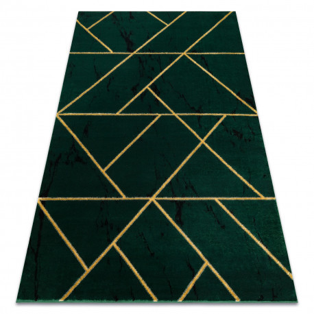 Kizárólagos EMERALD szőnyeg 1012 glamour, elegáns geometriai, márvány üveg zöld / arany 140x190 cm