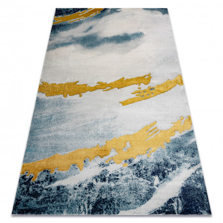 Kizárólagos EMERALD szőnyeg 1023 glamour, elegáns absztrakció kék / arany 80x150 cm