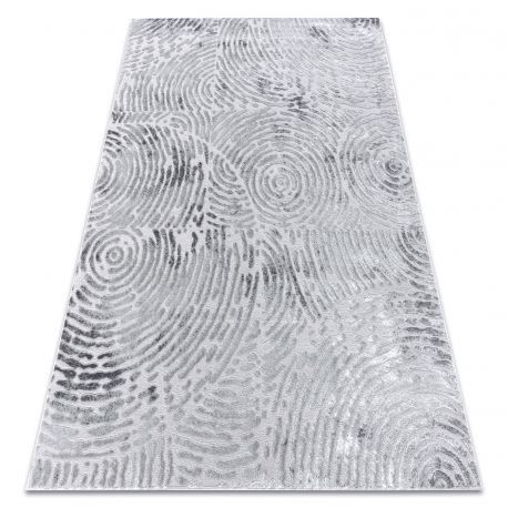 Modern MEFE szőnyeg 8725 Körök ujjlenyomat - Structural két szintű gyapjú szürke 200x290 cm