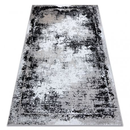 Modern GLOSS szőnyeg 8493 78 vintage, elegáns, keret szürke / fekete 200x290 cm