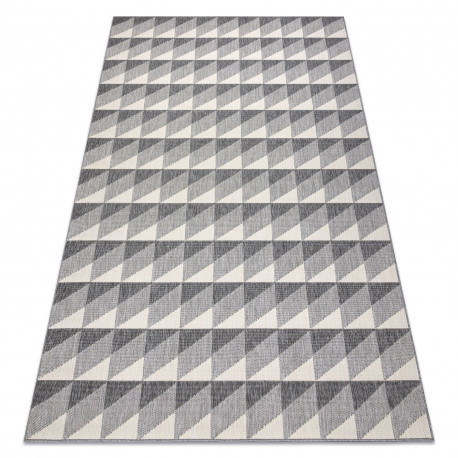 Szőnyeg SPRING 20406332 gyémánt háromszögek szizál, hurkolt - szürke 200x290 cm