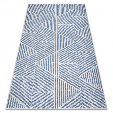 Szőnyeg COLOR 47176360 SISAL vonalak, háromszögek, зигзаг bézs / kék 160x230 cm