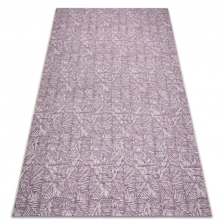 Szőnyeg COLOR 47373260 SISAL vonalak, háromszögek, HALSZÁLKÁS ibolya / bézs 200x290 cm