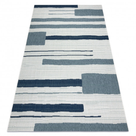 Szőnyeg COLOR 19676369 SISAL vonalak bézs / син 200x290 cm