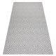 Fonott sizal flat szőnyeg 48607637 Négyzetek rombusz szürke / krém 160x230 cm