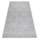 Fonott sizal flat szőnyeg 48731637 Négyzetek rombusz, геометричен szürke / krém 160x230 cm