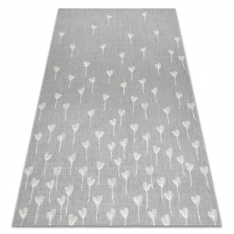 Fonott sizal flat szőnyeg 48779/637  szürke krém  160x230 cm