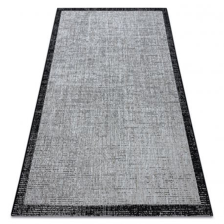 Fonott sizal floorlux szőnyeg 20401 Keret ezüst / fekete 160x230 cm