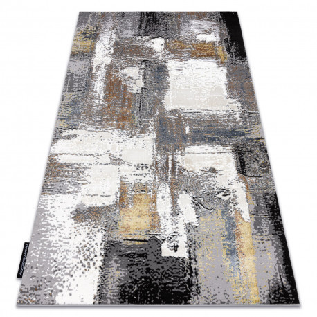 Modern DE LUXE 633 Absztrakció - Structural krém / arany 200x290 cm