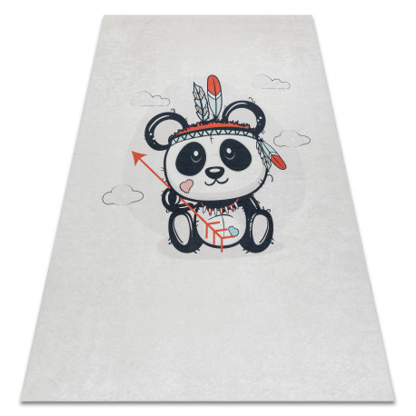 BAMBINO 1129 mosható szőnyeg panda gyerekeknek csúszásgátló - krém 80x150 cm