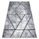 Modern COZY szőnyeg 8872 Wall, Geometriai, háromszögek - Structural két szintű gyapjú szürke / kék 200x290 cm
